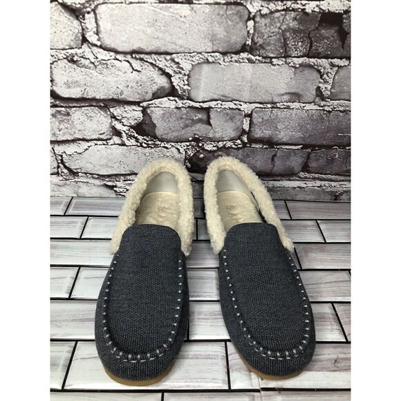 Rothy's Gray Textile The Slipper Fur Loafers Flat Faux Wool Women Sz 6M US/36EU - Picture 10 of 16